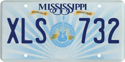 MS license plate XLS732