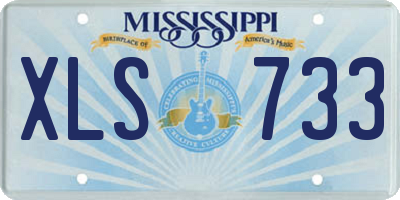 MS license plate XLS733