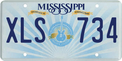 MS license plate XLS734