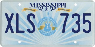 MS license plate XLS735