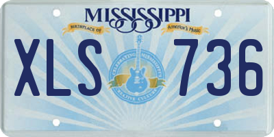 MS license plate XLS736