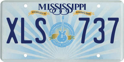 MS license plate XLS737