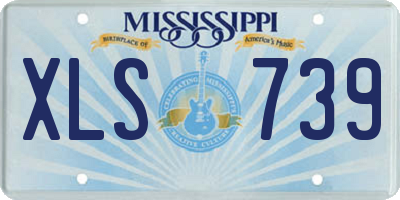 MS license plate XLS739