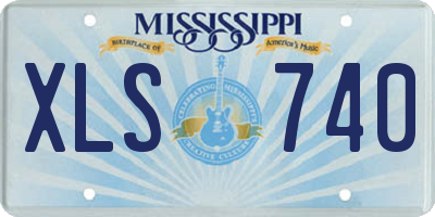 MS license plate XLS740
