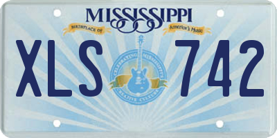 MS license plate XLS742
