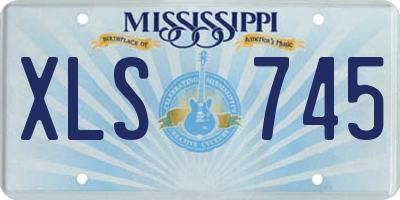MS license plate XLS745