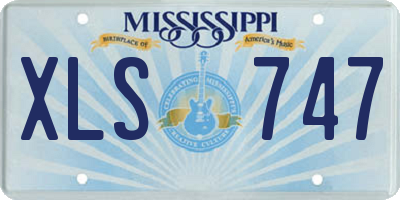 MS license plate XLS747