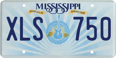 MS license plate XLS750