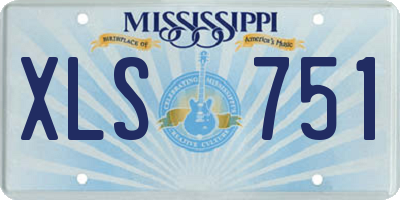 MS license plate XLS751
