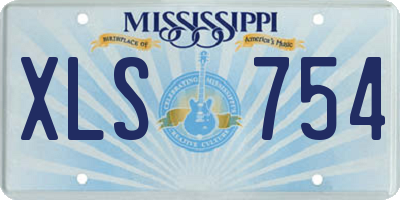 MS license plate XLS754