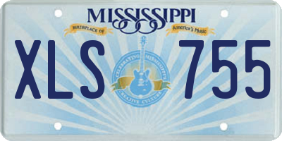 MS license plate XLS755