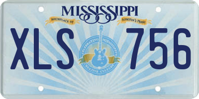 MS license plate XLS756