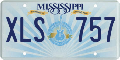 MS license plate XLS757
