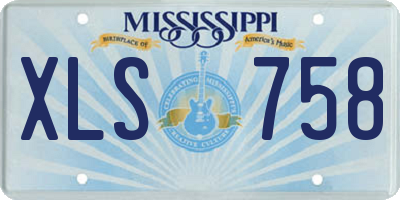 MS license plate XLS758