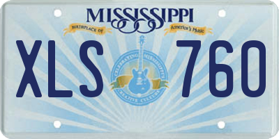 MS license plate XLS760