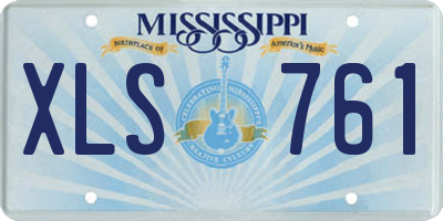 MS license plate XLS761
