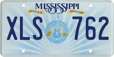 MS license plate XLS762