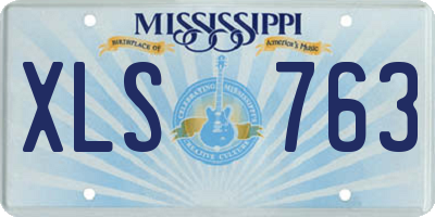 MS license plate XLS763