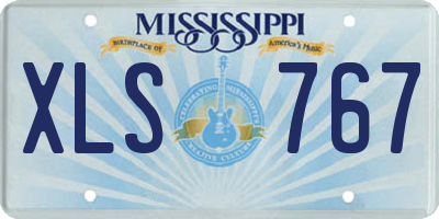 MS license plate XLS767