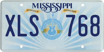 MS license plate XLS768