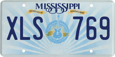 MS license plate XLS769