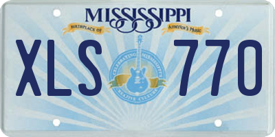 MS license plate XLS770