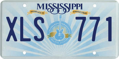 MS license plate XLS771