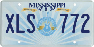 MS license plate XLS772