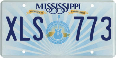 MS license plate XLS773