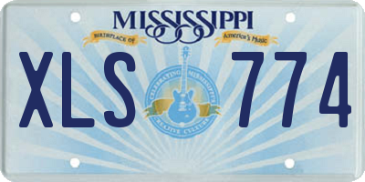 MS license plate XLS774