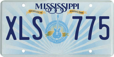 MS license plate XLS775