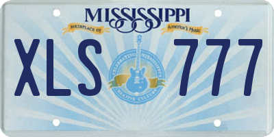 MS license plate XLS777