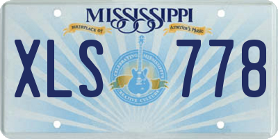 MS license plate XLS778
