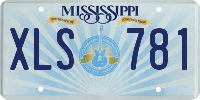 MS license plate XLS781