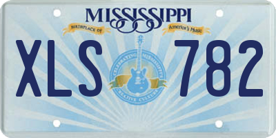 MS license plate XLS782