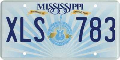 MS license plate XLS783