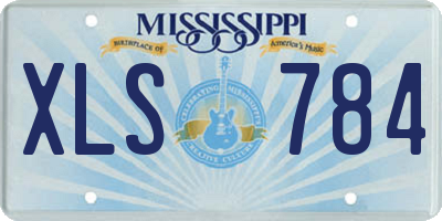 MS license plate XLS784