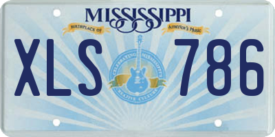 MS license plate XLS786