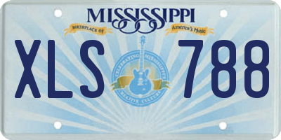 MS license plate XLS788