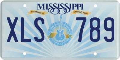 MS license plate XLS789
