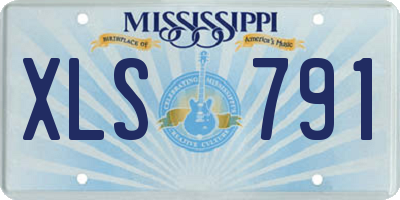 MS license plate XLS791