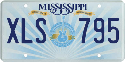 MS license plate XLS795