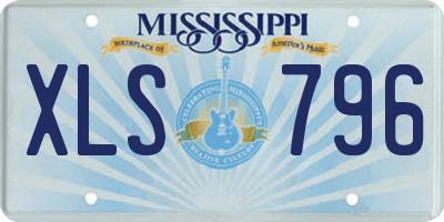 MS license plate XLS796