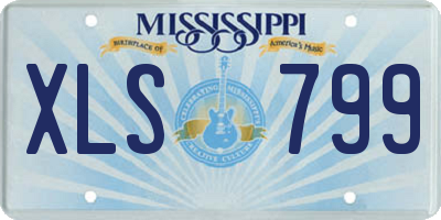 MS license plate XLS799
