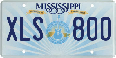 MS license plate XLS800