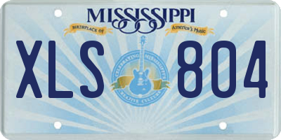 MS license plate XLS804