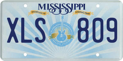 MS license plate XLS809