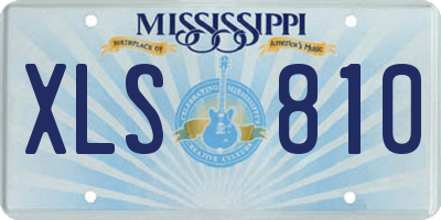 MS license plate XLS810