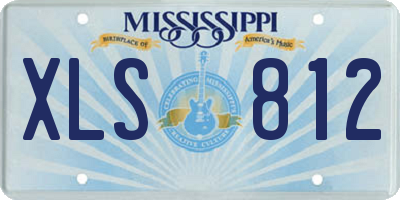 MS license plate XLS812