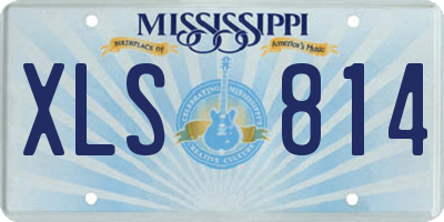 MS license plate XLS814